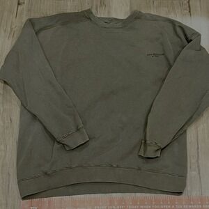 Vintage‎ Levi Sweatshirt Green Crewneck Pullover Made in USA Large Imprint Logo